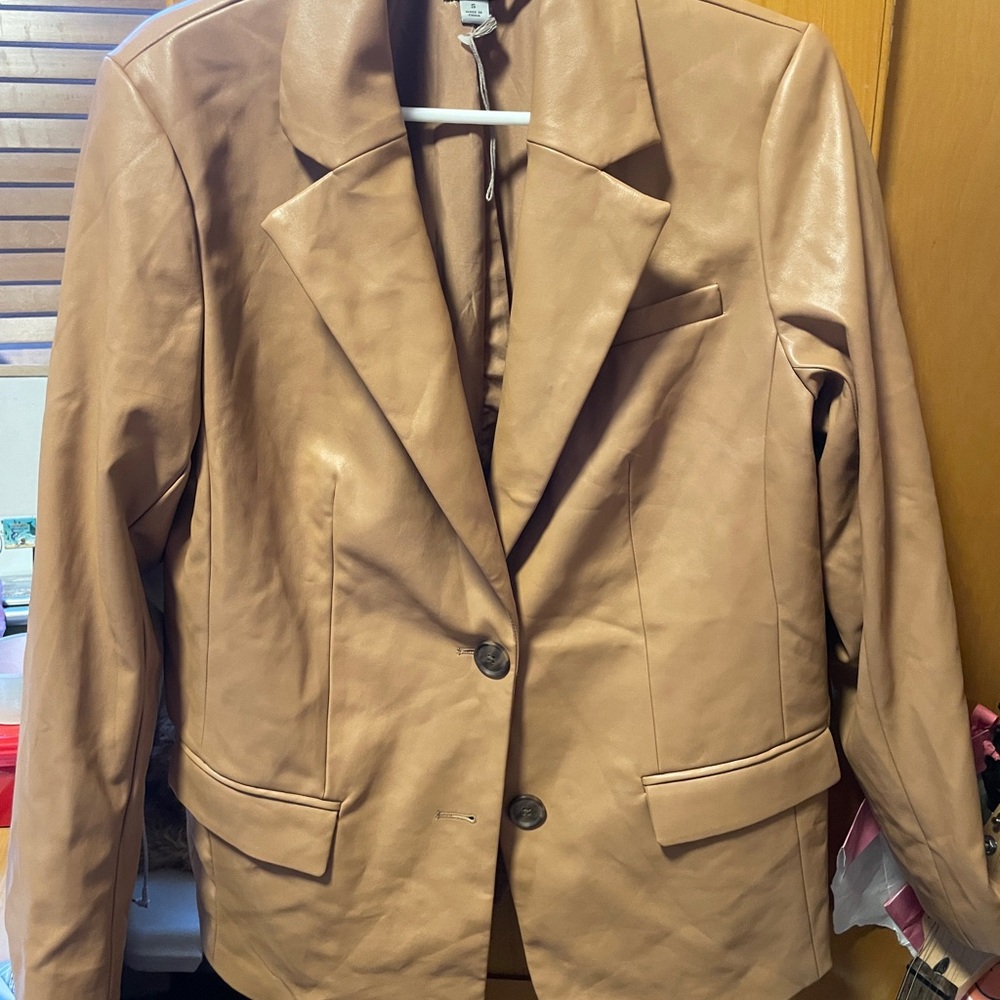 Women's Tan Blazer Jacket
